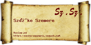 Szőke Szemere névjegykártya